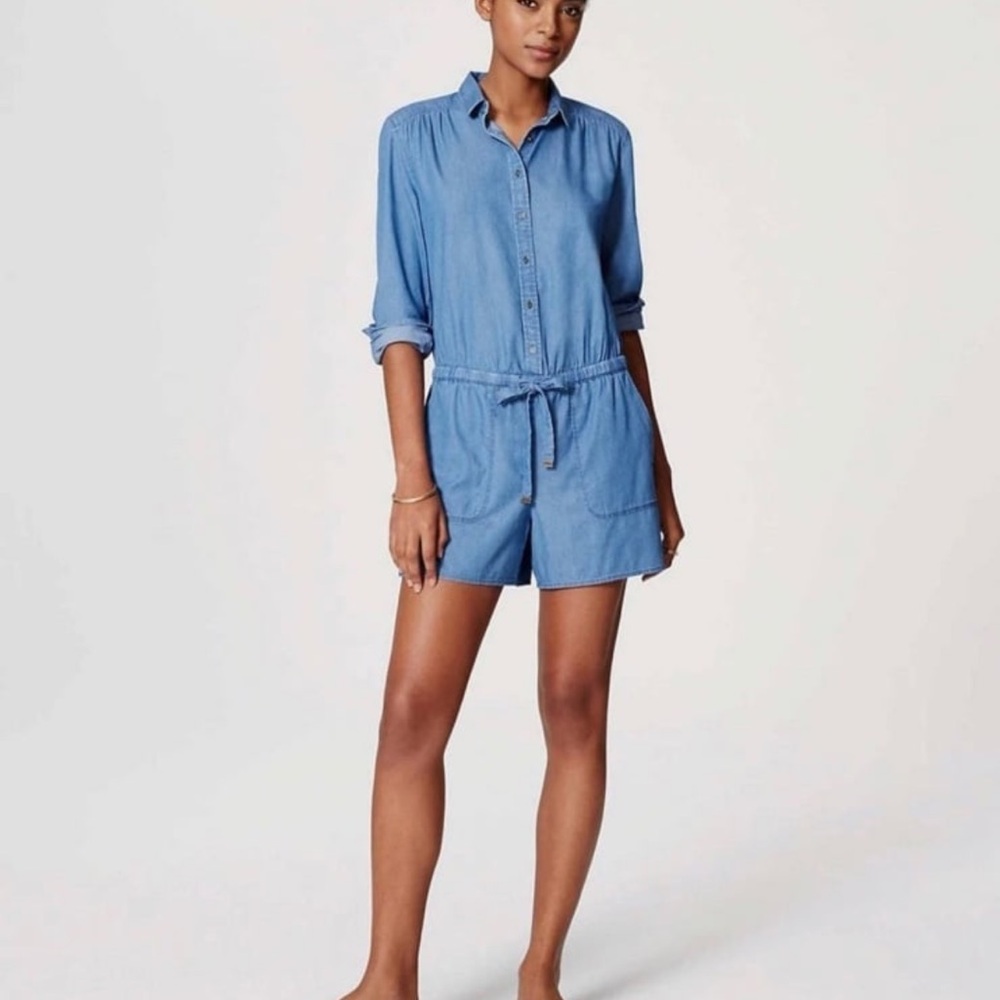 Loft Chamray Drawstring Romper